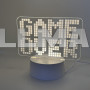 Cветодиодный 3D светильник ночник Game Over USB цвет теплый